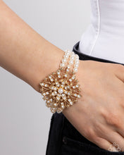 Load image into Gallery viewer, Flattering Floral - Gold-Paparazzi