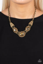 Load image into Gallery viewer, Textured TRAPEZOID - Brass-Paparazzi