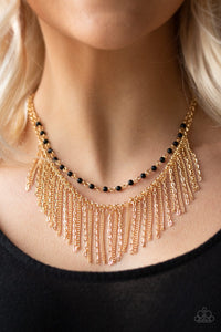 Fierce In Fringe - Gold-Paparazzi
