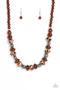Warped Whimsicality - Brown-Paparazzi