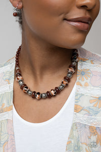 Warped Whimsicality - Brown-Paparazzi